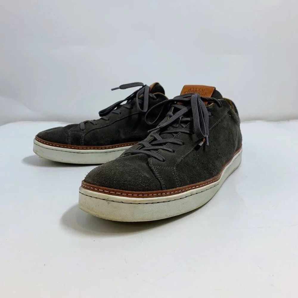 Allen Edmonds Men's Alpha Dark Gray Suede Lace-up 4643 Sneaker Size 13